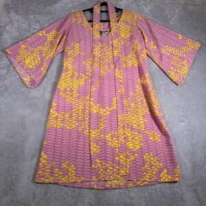 Manuheali'i Keiko Dress Naheka Sunbeam Womens Small Pink Belted